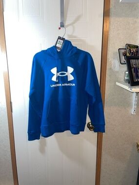 Under Armour Royal Blue Hoodie with White Logo